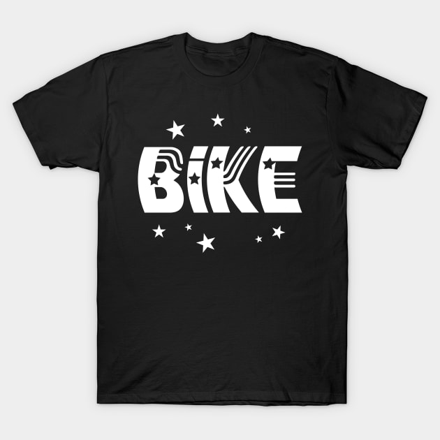 Bike Stars White T-Shirt by Barthol Graphics